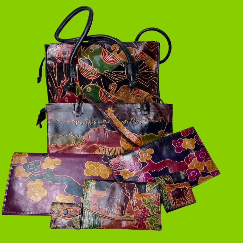 A set of incredible handmade exclusive bags, wallets, purses, designed, quality!